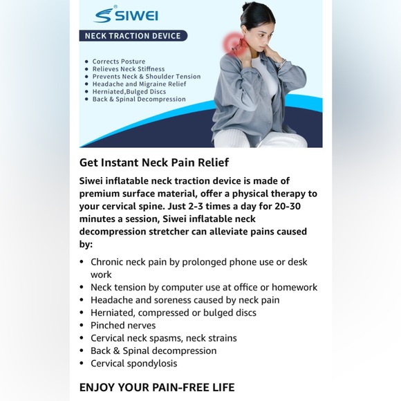 Cervical Neck Traction Device/BLUE - Picture 7 of 14